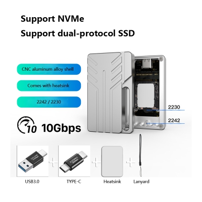 Портативный корпус SSD для SSD размера 2242 2230